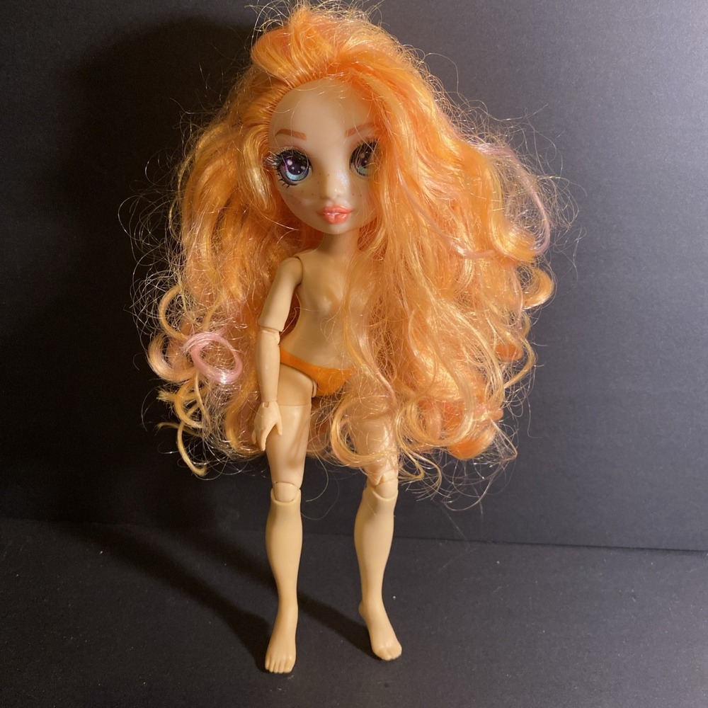 Rainbow High Doll Poppy Rowan Nude Orange Hair (missing 1 butterfly)